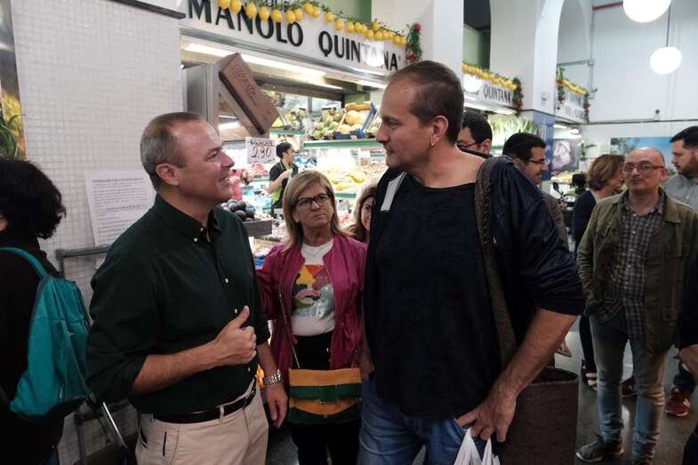 Hidalgo, este sábado en el Mercado de Vegueta (Foto TA)